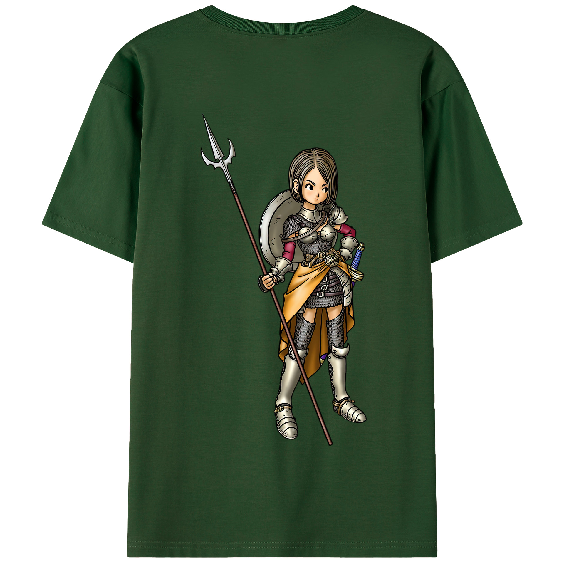 （画像用） ドラゴンクエスト Doragon Kuesuto Dragon Quest 綿100％半袖Tシャツ（背面プリント）